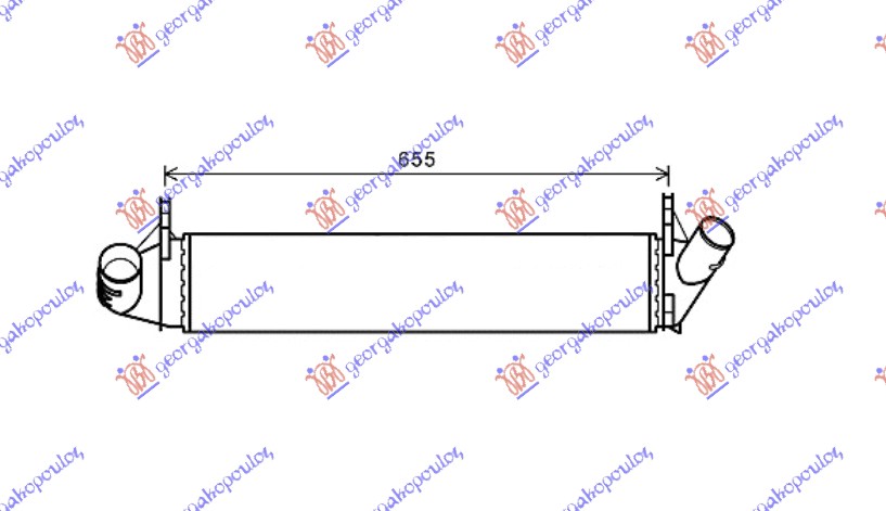 HLADNJAK INTERKULERA 1.5 DCi (590x120x40) DACIA DUSTER I 2010-2017 (HS)