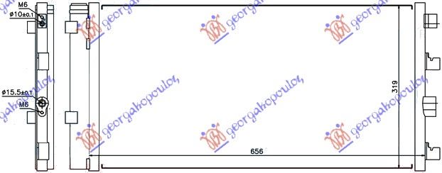 HLADNJAK KLIME 1.5 DCi (620x325) DACIA DUSTER I 2010-2017 (HS)