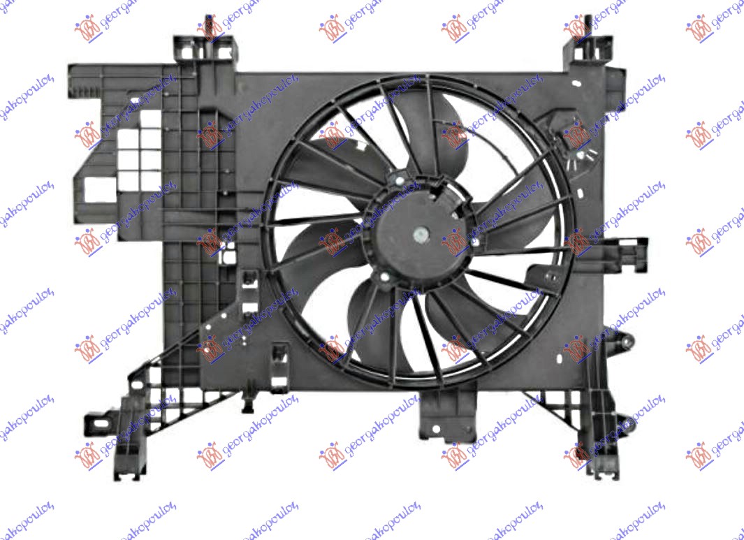 VENTILATOR (1.5 DIZEL) (385mm) (2+2 PIN) DACIA DUSTER II 2017-2022 (HM)