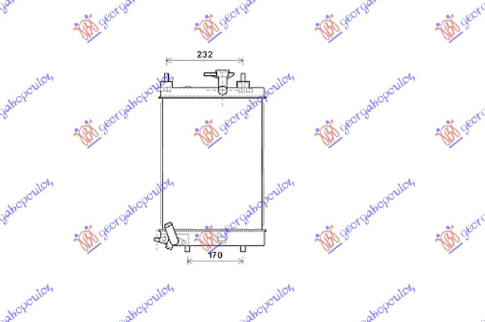 HLADNJAK MOTORA 1.0 BENZIN (MAN) (400x300x16) (KOYO) DAIHATSU CUORE 2008- (L275/L285/L276)
