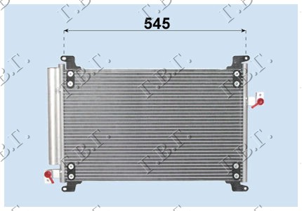 HLADNJAK KLIME 1.6 16V (535x340x16) FIAT MULTIPLA 2004-2010 (186)