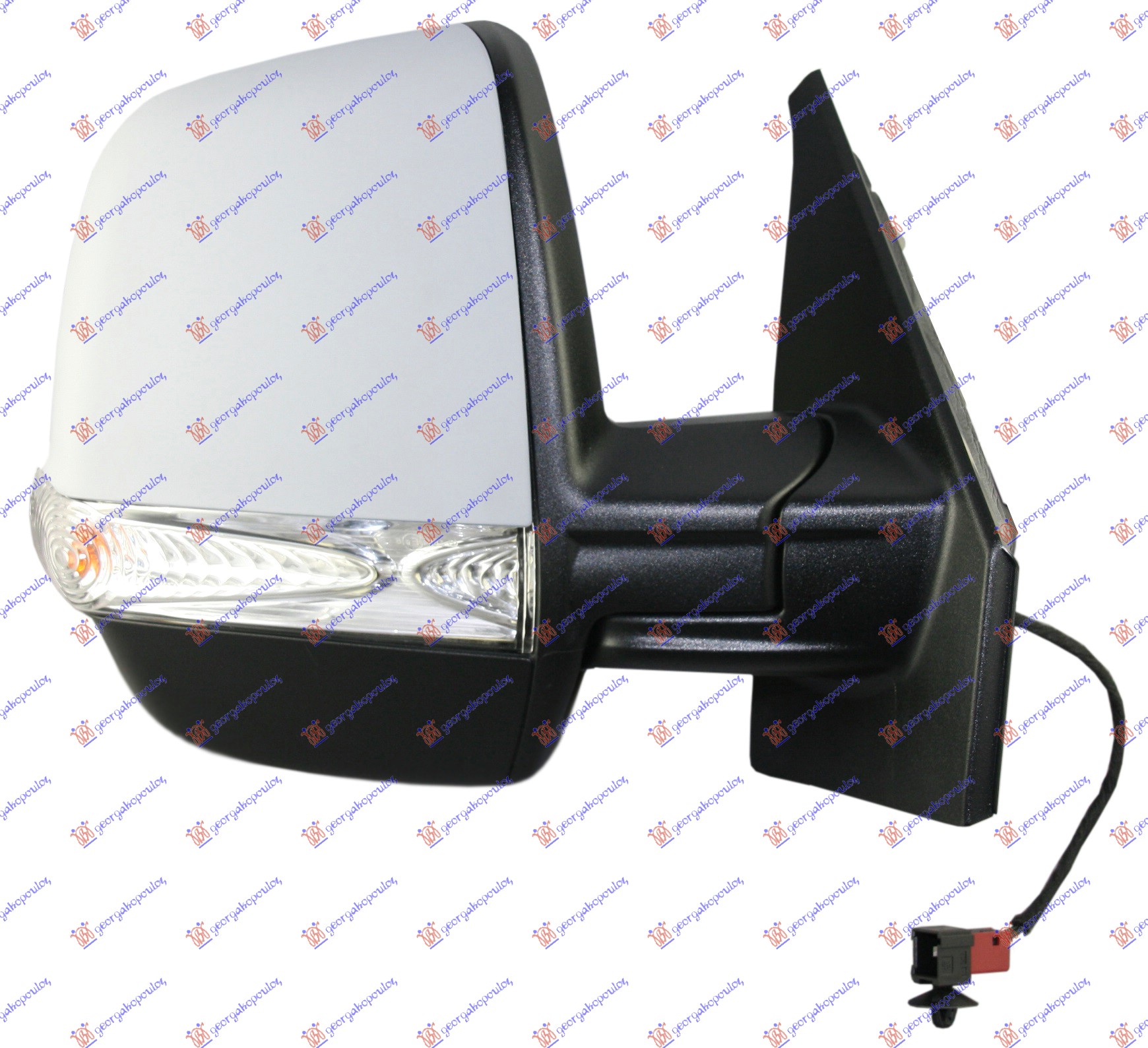 RETROVIZOR ELEKTRICNI SA GREJACEM PM (CARGO) (MIGAVAC) (SENZOR) (KONVEKSNO STAKLO) FIAT DOBLO 2009-2015 (263)
