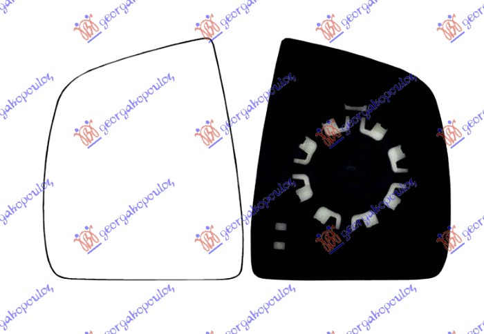 STAKLO RETROVIZORA (KONVEKSNO) FIAT DOBLO 2015-2022 (263)