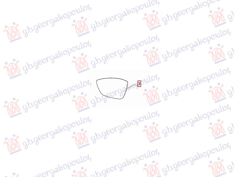 STAKLO RETROVIZORA (ORIGINALNI) FIAT GRANDE PANDA 2024- (325)