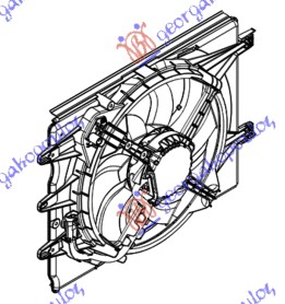 VENTILATOR KOMPLET (1.4 16V) (+AC) FIAT 500 L 2017- (351/352)