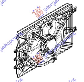 VENTILATOR KOMPLET (0.9/1.4T./1.3JTD) (-AC) FIAT 500 L 2017- (351/352)