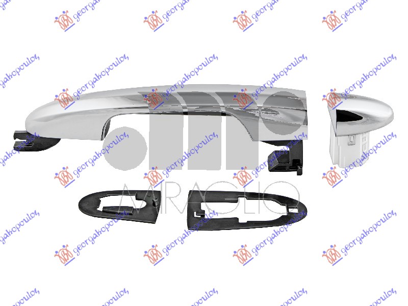 KVAKA PREDNJIH/ZADNJIH VRATA SPOLJASNJA HROM FIAT 500 L 2017- (351/352)