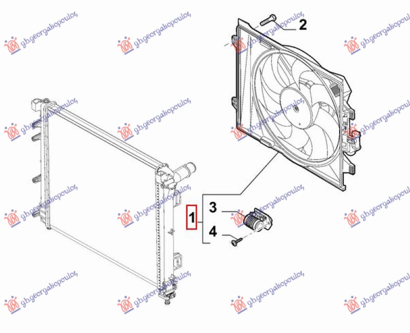 VENTILATOR KOMPLET 1.0 BENZIN/HIBRID (NRF) FIAT 500 2015- (312)
