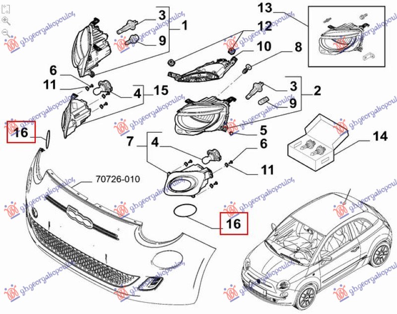 POKLOPAC MAGLENKE FIAT 500e 2021-  (332)