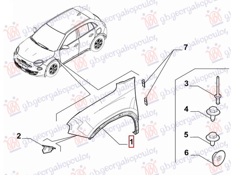 BLATOBRAN (ORIGINALNI) FIAT 600 2023- (365/364)
