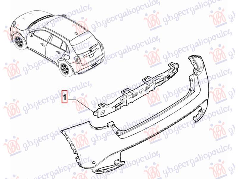 SINA ZADNJEG BRANIKA DONJA PLASTICNA (ORIGINALNI) FIAT 600 2023- (365/364)