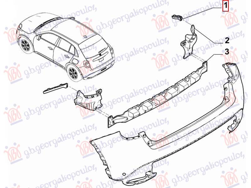 NOSAC ZADNJEG BRANIKA BOCNI PLASTICNI (ORIGINALNI) FIAT 600 2023- (365/364)