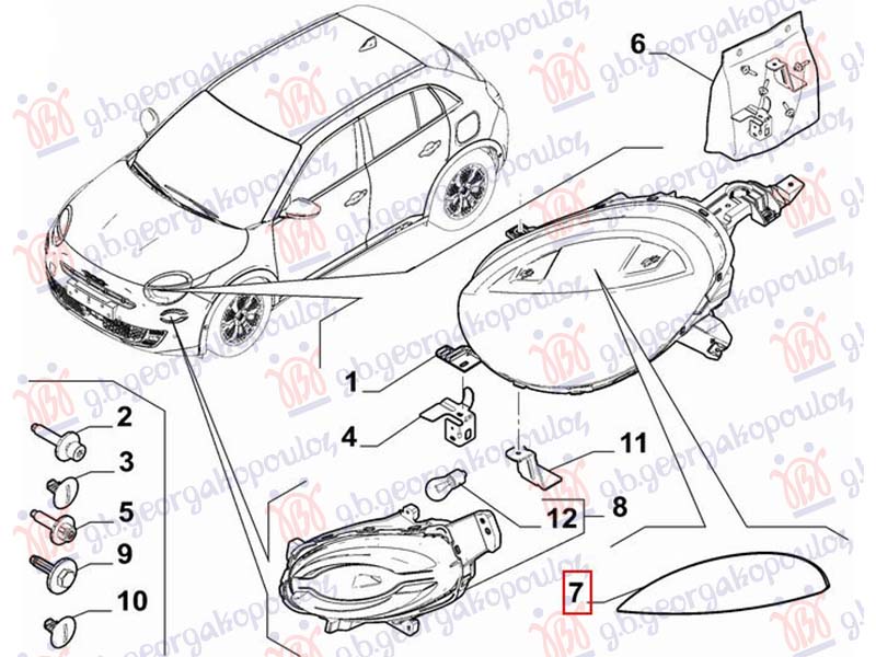 LAJSNA FARA (ORIGINALNI) FIAT 600 2023- (365/364)