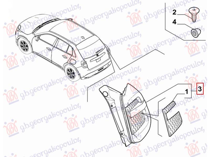 STOP LAMPA (ORIGINALNI) FIAT 600 2023- (365/364)
