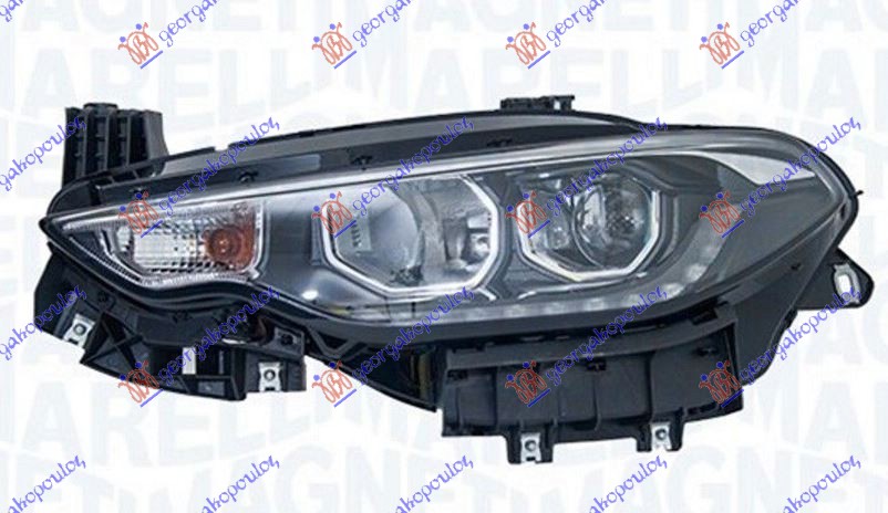 FAR ELEKTRICNI (H7/H7) SA LED DNEVNIM SVETLOM HROM (MARELLI) FIAT TIPO 2016-2021 (356/357)