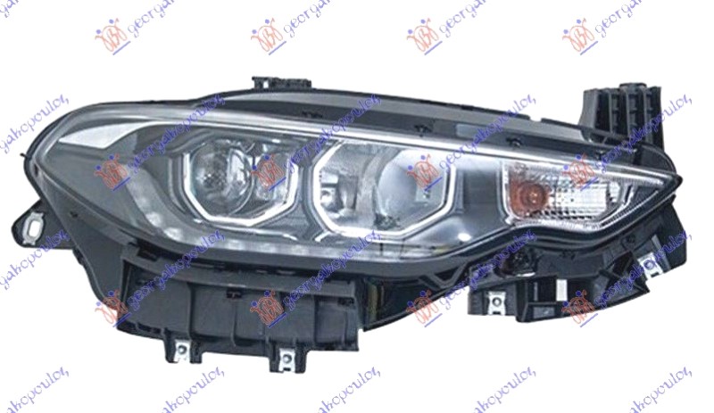 FAR ELEKTRICNI (H7/H7) SA LED DNEVNIM SVETLOM HROM (TURSKA) FIAT TIPO 2016-2021 (356/357)
