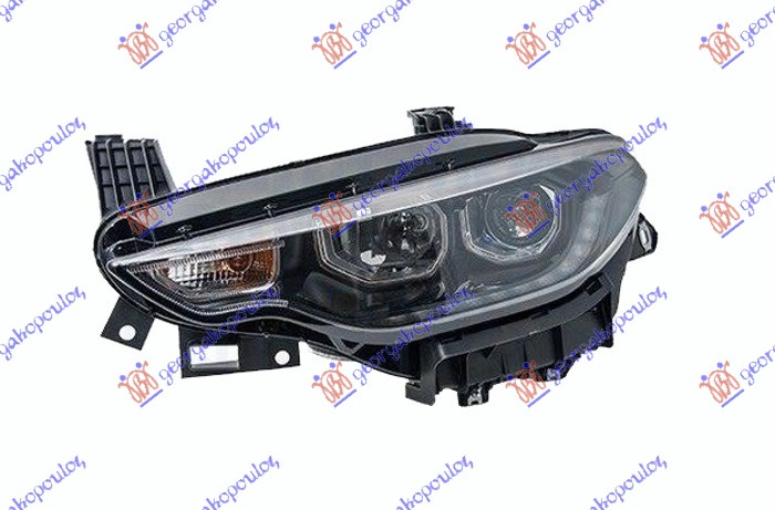 FAR ELEKTRICNI CRNI (H7/H7) SA LED DNEVNIM SVETLOM (MARELLI) FIAT TIPO 2016-2021 (356/357)