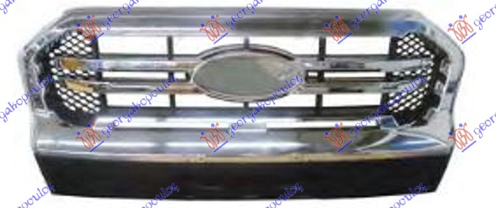 PVC MASKA HROM/CRNA (WILDTRACK) FORD RANGER 2019-2022
