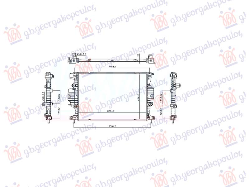 HLADNJAK MOTORA 2.0 DIZEL (670x454) FORD S-MAX 2019- (WA6/CJ)