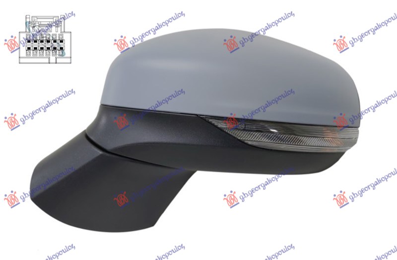 RETROVIZOR ELEK. PM (MIGAVAC) (6 PIN) FORD PUMA 2020- (J2K/CF7)