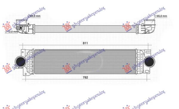 HLADNJAK INTERKULERA 1.5-1.6 TDCi - 2.0 (T7CE) TDCi DIZEL (655x155x40) FORD MONDEO 2014-2019 (CD/CE/CF)