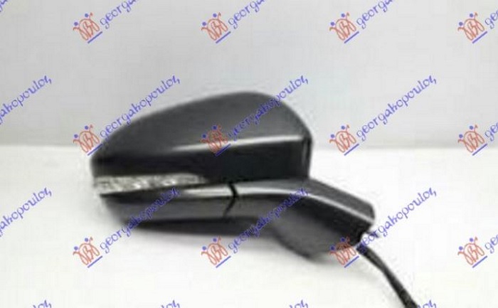 RETROVIZOR ELEKTRICNI SA GREJACEM PM (ELEKTRO-SKLOPIV) (MIGAVAC) (SVETLO) (CRNI NOSAC) (ASFERICNO STAKLO) FORD MONDEO 2019- (CD/CE/CF)