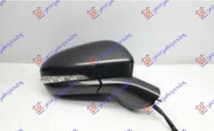 RETROVIZOR ELEKTRICNI SA GREJACEM PM (ELEKTRO-SKLOPIV) (MIGAVAC) (SVETLO) (MRTAV UGAO) (CRNI NOSAC) (ASFERICNO STAKLO) FORD MONDEO 2019- (CD/CE/CF)