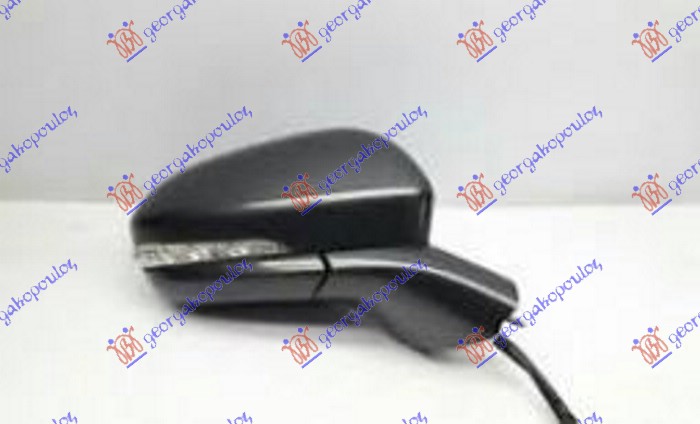 RETROVIZOR ELEKTRICNI SA GREJACEM PM (ELEKTRO-SKLOPIV) (MIGAVAC) (SVETLO) (MRTAV UGAO) NOSAC PM (ASFERICNO STAKLO) FORD MONDEO 2019- (CD/CE/CF)