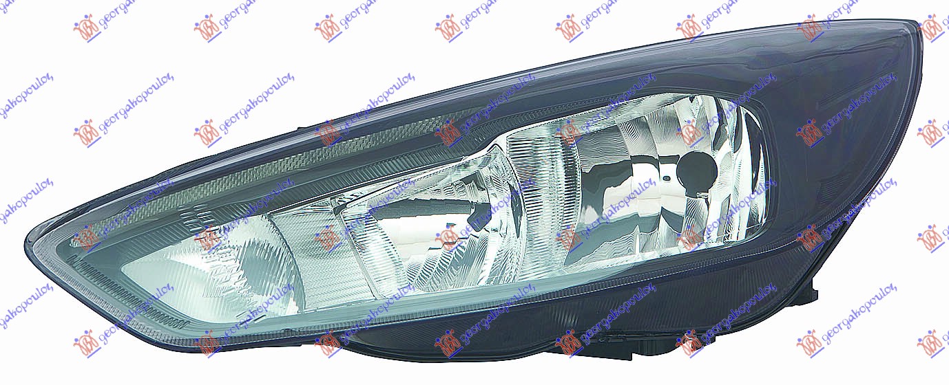 FAR ELEKTRICNI CRNI (H7/H1) SA LED DNEVNIM SVETLOM (SA MOTOROM) DEPO FORD FOCUS 2014-2018 (DH)