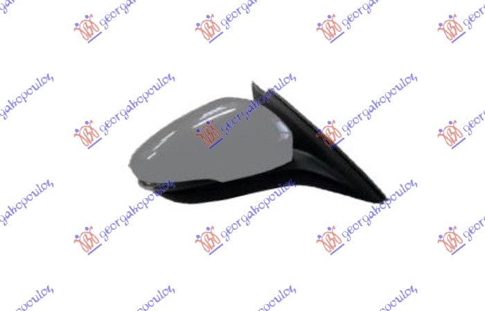 RETROVIZOR ELEKTRICNI SA GREJACEM PM (MIGAVAC) (MRTAV UGAO) (KONVEKSNO STAKLO) FORD FOCUS 2018-2022 (HN/HM)