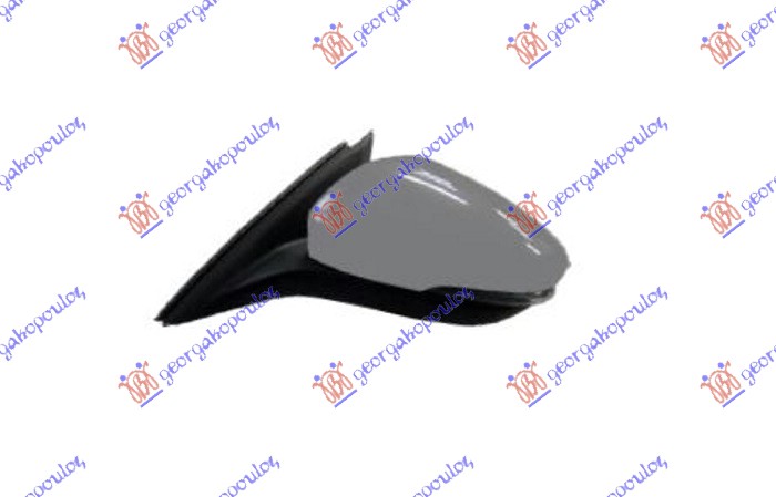 RETROVIZOR ELEKTRICNI SA GREJACEM PM (MIGAVAC) (MRTAV UGAO) (KONVEKSNO STAKLO) FORD FOCUS 2018-2022 (HN/HM)
