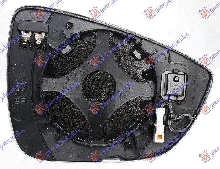STAKLO RETROVIZORA SA GREJACEM (MRTAV UGAO) (KONVEKSNO) FORD FOCUS 2018-2022 (HN/HM)