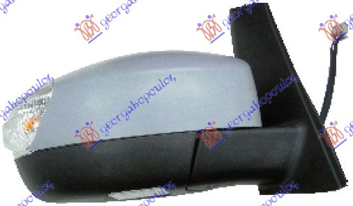 RETROVIZOR ELEK. SA GREJ. PM (ELEKTRO-SKLOPIV) (MIGAVAC) (SVETLO) (MRTAV UGAO) (10 OTVORA/10 PIN) (KONVEKSNO STAKLO) FORD C-MAX II 2010-2014 (DXA/CB7/DXA/CEU)