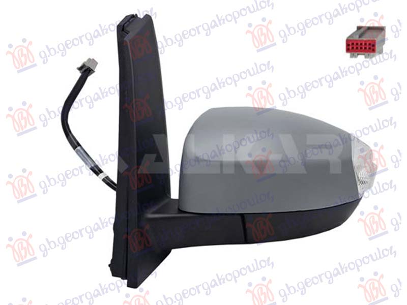 RETROVIZOR ELEKTRICNI SA GREJACEM PM (ELEKTRO-SKLOPIV) (MIGAVAC) (SENZOR) (SVETLO) (10 PIN) (KONVEKSNO STAKLO) FORD C-MAX II 2010-2014 (DXA/CB7/DXA/CEU)
