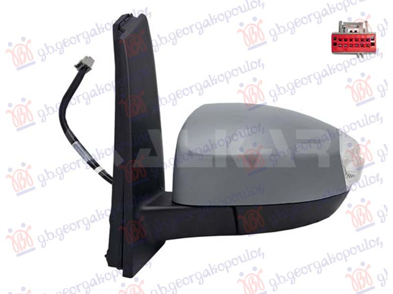 RETROVIZOR ELEKTRICNI SA GREJACEM PM (ELEKTRO-SKLOPIV) (MIGAVAC) (SVETLO) (8 PIN) (ASFERICNO STAKLO) FORD C-MAX II 2010-2014 (DXA/CB7/DXA/CEU)