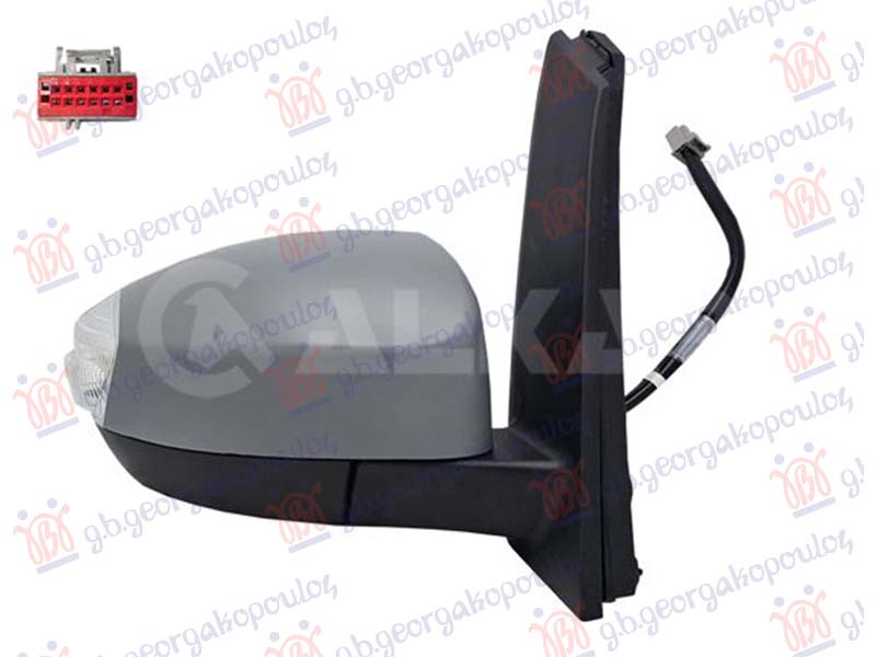 RETROVIZOR ELEKTRICNI SA GREJACEM PM (MIGAVAC) (SENZOR) (8 PIN) (KONVEKSNO STAKLO) FORD C-MAX II 2010-2014 (DXA/CB7/DXA/CEU)