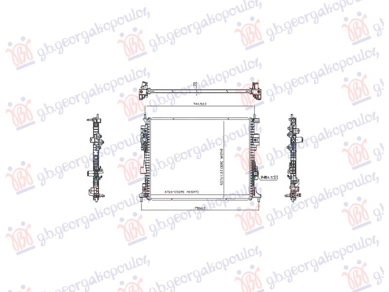 HLADNJAK MOTORA 1.5/2.0/2.5 BENZIN/DIZEL (MAN/AUTO) (672x537) (NISSENS) FORD KUGA 2020-2024 (DFK)