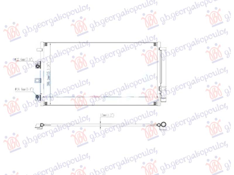 HLADNJAK KLIME 2.5 BENZIN-HIBRID (721x386x12) FORD KUGA 2020-2024 (DFK)