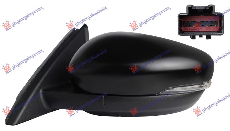 RETROVIZOR ELEKTRICNI SA GREJACEM PM (MIGAVAC) (6 PIN) (A KVALITET) (KONVEKSNO STAKLO) FORD KUGA 2020-2024 (DFK)