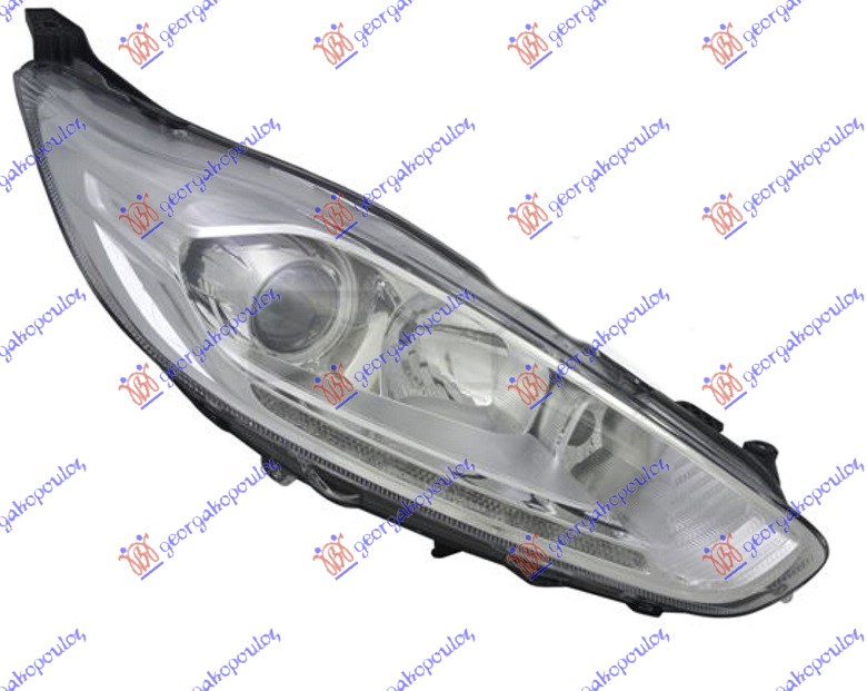 FAR PROJEKTOR (H1/H7) SA LED DNEVNIM SVETLOM (TYC) FORD FIESTA 2013-2017 (JD)