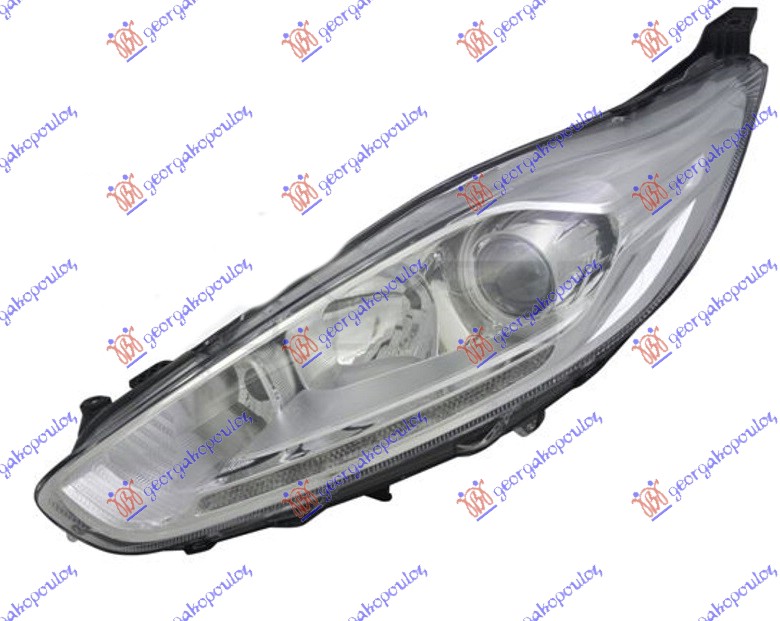 FAR PROJEKTOR (H1/H7) SA LED DNEVNIM SVETLOM (TYC) FORD FIESTA 2013-2017 (JD)
