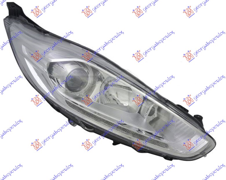 FAR PROJEKTOR (H1/H7) SA LED DNEVNIM SVETLOM (DEPO) FORD FIESTA 2013-2017 (JD)