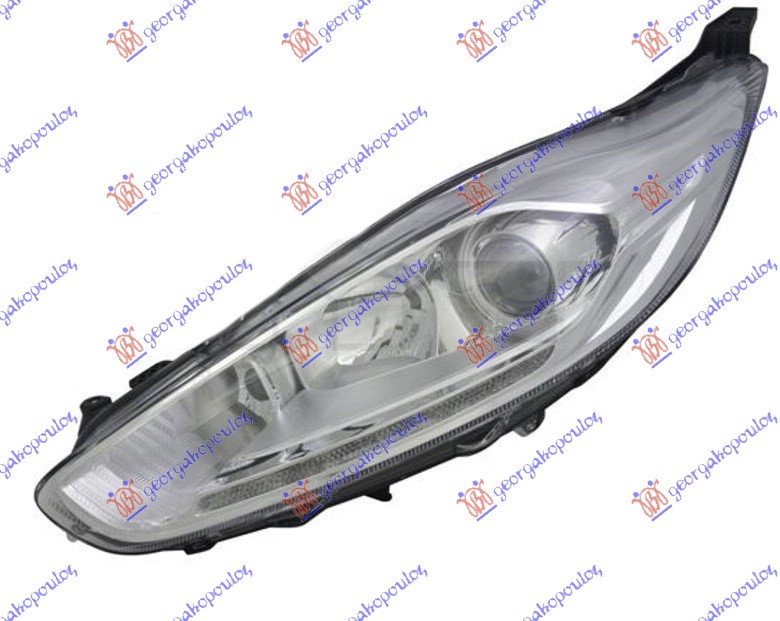 FAR PROJEKTOR (H1/H7) SA LED DNEVNIM SVETLOM (DEPO) FORD FIESTA 2013-2017 (JD)
