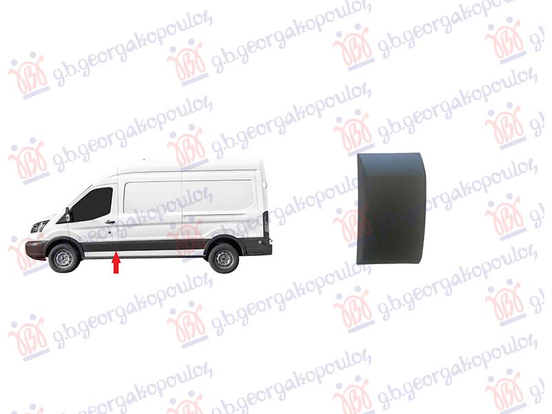 LAJSNA STUBA PREDNJIH VRATA SIVA (POKLOPAC REZERVOARA) FORD TRANSIT 2013-2019 (F3/FCD/FDD/FAD/FED)