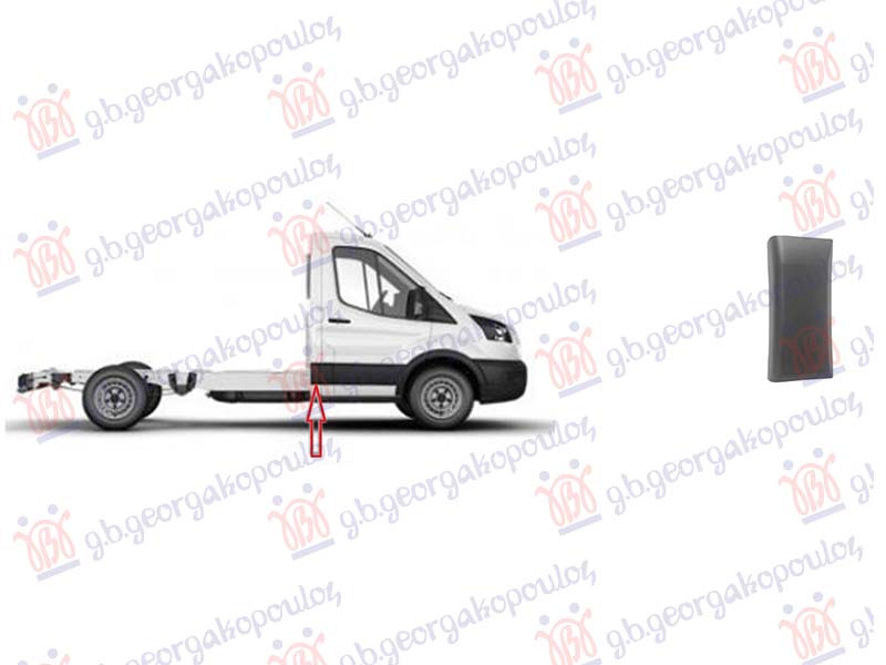 LAJSNA STUBA PREDNJIH VRATA SIVA (ZADNJI DEO) (OTVORENA KAROSERIJA) FORD TRANSIT 2013-2019 (F3/FCD/FDD/FAD/FED)