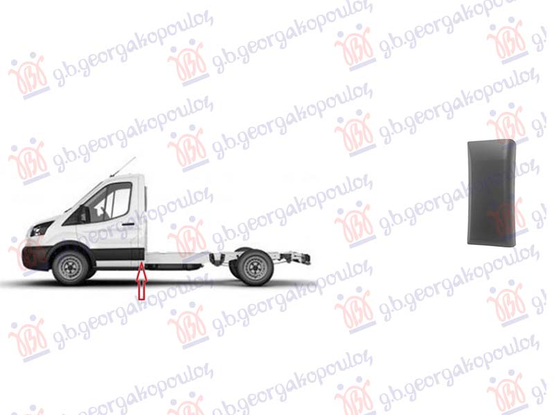 LAJSNA STUBA PREDNJIH VRATA SIVA (ZADNJI DEO) (OTVORENA KAROSERIJA) FORD TRANSIT 2013-2019 (F3/FCD/FDD/FAD/FED)