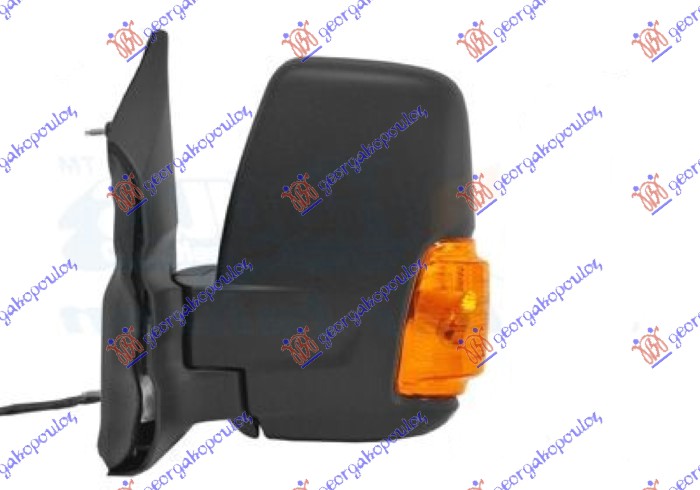 RETROVIZOR MEHANICKI KRATKI (ZUTI MIGAVAC) (A KVALITET) (KONVEKSNO STAKLO) FORD TRANSIT 2013-2019 (F3/FCD/FDD/FAD/FED)