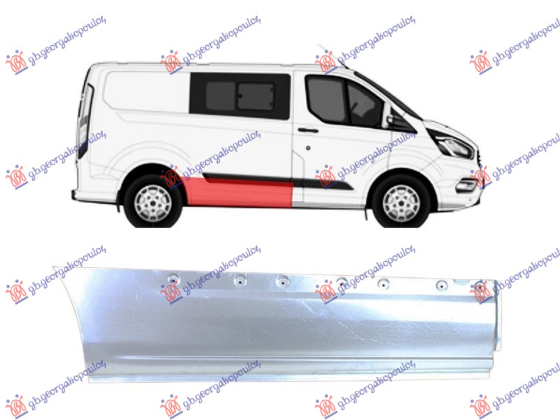 KRAJ ZADNJEG BLATOBRANA (PREDNJI DEO) (2933mm) FORD TRANSIT/TOURNEO CUSTOM 2018-2023 (FY/FZ/F3)