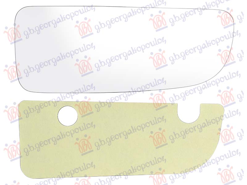 STAKLO RETROVIZORA SA GREJACEM (DONJI DEO) (KONVEKSNO) FORD TRANSIT/TOURNEO CUSTOM 2023- (NRN)