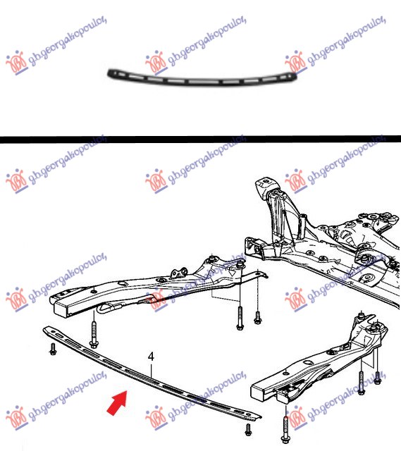 NOSAC HLADNJAKA PREDNJI METALNI HONDA CR-V 2023- (RS/RY)